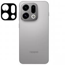 Folii protectie telefoane OPPO, Set 2 folii sticla securizata camera foto Bizon Glass Lens compatibile cu Oppo Find X9, Negru, lerato.ro