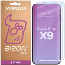 Folii protectie telefoane OPPO, Set 2 folii sticla hibrid Bizon Glass Mule Duo compatibile cu Oppo Find X9, Transparent, lerato.ro