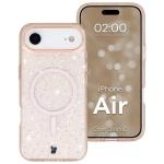 Carcasa Bizon SparklO cu MagSafe compatibila cu iPhone 17 Air, Glitter Light Orange 3 - lerato.ro