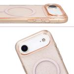 Carcasa Bizon SparklO cu MagSafe compatibila cu iPhone 17 Air, Glitter Light Orange 6 - lerato.ro