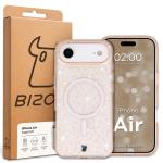 Carcasa Bizon SparklO cu MagSafe compatibila cu iPhone 17 Air, Glitter Light Orange 7 - lerato.ro
