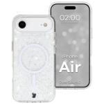 Carcasa Bizon SparklO cu MagSafe compatibila cu iPhone 17 Air, Glitter Clear 3 - lerato.ro