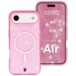 Carcasa Bizon SparklO cu MagSafe compatibila cu iPhone 17 Air, Glitter Pink 3 - lerato.ro
