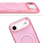 Carcasa Bizon SparklO cu MagSafe compatibila cu iPhone 17 Air, Glitter Pink 6 - lerato.ro