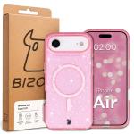 Carcasa Bizon SparklO cu MagSafe compatibila cu iPhone 17 Air, Glitter Pink 7 - lerato.ro