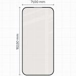 Set 2 folii sticla securizata Bizon Glass Matte Duo compatibile cu iPhone 17 Air, Negru 3 - lerato.ro