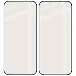 Set 2 folii sticla securizata Bizon Glass Matte Duo compatibile cu iPhone 17 Air, Negru 5 - lerato.ro