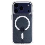 Carcasa Bizon SparklO cu MagSafe compatibila cu iPhone 17 Pro, Glitter Clear 2 - lerato.ro