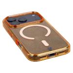 Carcasa Bizon SparklO cu MagSafe compatibila cu iPhone 17 Pro, Glitter Orange 4 - lerato.ro