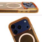 Carcasa Bizon SparklO cu MagSafe compatibila cu iPhone 17 Pro, Glitter Orange 6 - lerato.ro