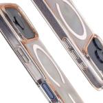 Carcasa Bizon SparklO cu MagSafe compatibila cu iPhone 17 Pro, Glitter Light Orange 5 - lerato.ro