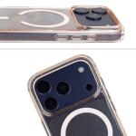 Carcasa Bizon SparklO cu MagSafe compatibila cu iPhone 17 Pro, Glitter Light Orange 6 - lerato.ro