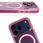 Carcasa Bizon SparklO cu MagSafe compatibila cu iPhone 17 Pro, Glitter Pink 6 - lerato.ro