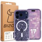 Carcasa Bizon SparklO cu MagSafe compatibila cu iPhone 17 Pro, Glitter Purple 7 - lerato.ro