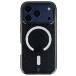 Carcasa Bizon SparklO cu MagSafe compatibila cu iPhone 17 Pro, Glitter Black 2 - lerato.ro