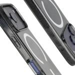 Carcasa Bizon SparklO cu MagSafe compatibila cu iPhone 17 Pro, Glitter Black 5 - lerato.ro