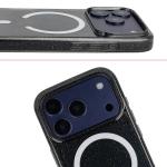 Carcasa Bizon SparklO cu MagSafe compatibila cu iPhone 17 Pro, Glitter Black 6 - lerato.ro
