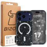 Carcasa Bizon SparklO cu MagSafe compatibila cu iPhone 17 Pro, Glitter Black 7 - lerato.ro