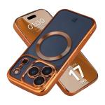 Carcasa cu protectie pentru camera Bizon GuardO cu MagSafe compatibila cu iPhone 17 Pro, Transparent / Portocaliu 3 - lerato.ro