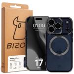 Carcasa cu protectie pentru camera Bizon GuardO cu MagSafe compatibila cu iPhone 17 Pro, Transparent / Negru 6 - lerato.ro