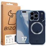 Carcasa cu protectie pentru camera Bizon GuardO cu MagSafe compatibila cu iPhone 17 Pro, Transparent / Albastru 6 - lerato.ro