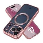 Carcasa cu protectie pentru camera Bizon GuardO cu MagSafe compatibila cu iPhone 17 Pro, Transparent / Roz 3 - lerato.ro
