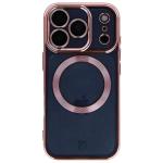 Carcasa cu protectie pentru camera Bizon GuardO cu MagSafe compatibila cu iPhone 17 Pro, Transparent / Roz 2 - lerato.ro