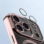 Carcasa cu protectie pentru camera Bizon GuardO cu MagSafe compatibila cu iPhone 17 Pro, Transparent / Roz 4 - lerato.ro