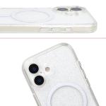 Carcasa Bizon SparklO cu MagSafe compatibila cu iPhone 17, Glitter Clear 6 - lerato.ro
