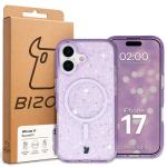 Carcasa Bizon SparklO cu MagSafe compatibila cu iPhone 17, Glitter Purple 7 - lerato.ro