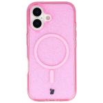 Carcasa Bizon SparklO cu MagSafe compatibila cu iPhone 17, Glitter Pink 2 - lerato.ro