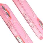 Carcasa Bizon SparklO cu MagSafe compatibila cu iPhone 17, Glitter Pink 5 - lerato.ro