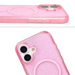 Carcasa Bizon SparklO cu MagSafe compatibila cu iPhone 17, Glitter Pink 6 - lerato.ro
