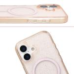 Carcasa Bizon SparklO cu MagSafe compatibila cu iPhone 17, Glitter Orange 6 - lerato.ro