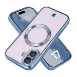 Carcasa cu protectie pentru camera Bizon GuardO cu MagSafe compatibila cu iPhone 17, Transparent / Albastru 3 - lerato.ro