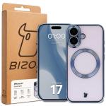 Carcasa cu protectie pentru camera Bizon GuardO cu MagSafe compatibila cu iPhone 17, Transparent / Albastru 6 - lerato.ro