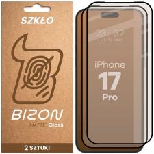 Set 2 folii sticla securizata Bizon Glass Matte Duo compatibile cu iPhone 17 Pro, Negru