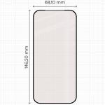 Set 2 folii sticla securizata Bizon Glass Matte Duo compatibile cu iPhone 17 Pro, Negru 3 - lerato.ro