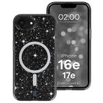 Carcasa Bizon SparklO cu MagSafe compatibila cu iPhone 17e / 16e, Glitter Black 3 - lerato.ro