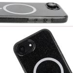 Carcasa Bizon SparklO cu MagSafe compatibila cu iPhone 17e / 16e, Glitter Black 6 - lerato.ro