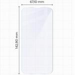 Folie sticla hibird Bizon Hybrid Mule compatibila cu iPhone 17e, Transparent 3 - lerato.ro
