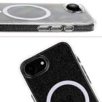 Carcasa Bizon SparklO cu MagSafe compatibila cu iPhone 17e / 16e, Glitter Clear 6 - lerato.ro