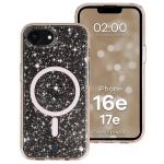 Carcasa Bizon SparklO cu MagSafe compatibila cu iPhone 17e / 16e, Glitter Orange 3 - lerato.ro
