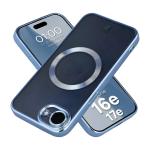 Carcasa cu protectie pentru camera Bizon GuardO cu MagSafe compatibila cu iPhone 17e / 16e, Transparent / Albastru 3 - lerato.ro