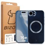 Carcasa cu protectie pentru camera Bizon GuardO cu MagSafe compatibila cu iPhone 17e / 16e, Transparent / Albastru 6 - lerato.ro
