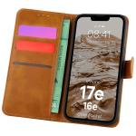 Husa flip cover Bizon Pocket compatibila cu iPhone 17e / 16e, Maro 3 - lerato.ro