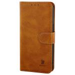 Husa flip cover Bizon Pocket compatibila cu iPhone 17e / 16e, Maro 4 - lerato.ro