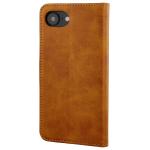 Husa flip cover Bizon Pocket compatibila cu iPhone 17e / 16e, Maro 5 - lerato.ro
