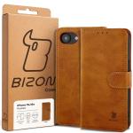 Husa flip cover Bizon Pocket compatibila cu iPhone 17e / 16e, Maro 7 - lerato.ro