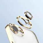 Carcasa cu protectie pentru camera Bizon GuardO cu MagSafe compatibila cu iPhone 17e / 16e, Clear / Gold 4 - lerato.ro